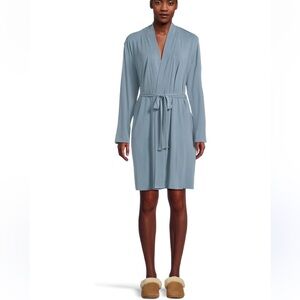 Barefoot Dreams MC Sand Washed Jersey Midi Robe Seashore, NWT